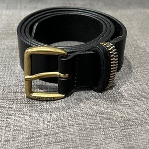 Diesel B-IANANA Black Leather Belt